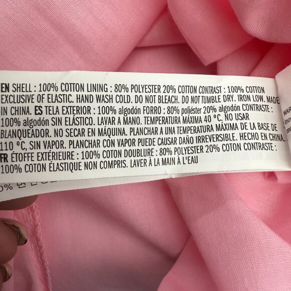 NWT Women's ENGLISH FACTORY‎ Pleated Puff Sleeve Mini Dress Pink | Size XS - Picture 11 of 13